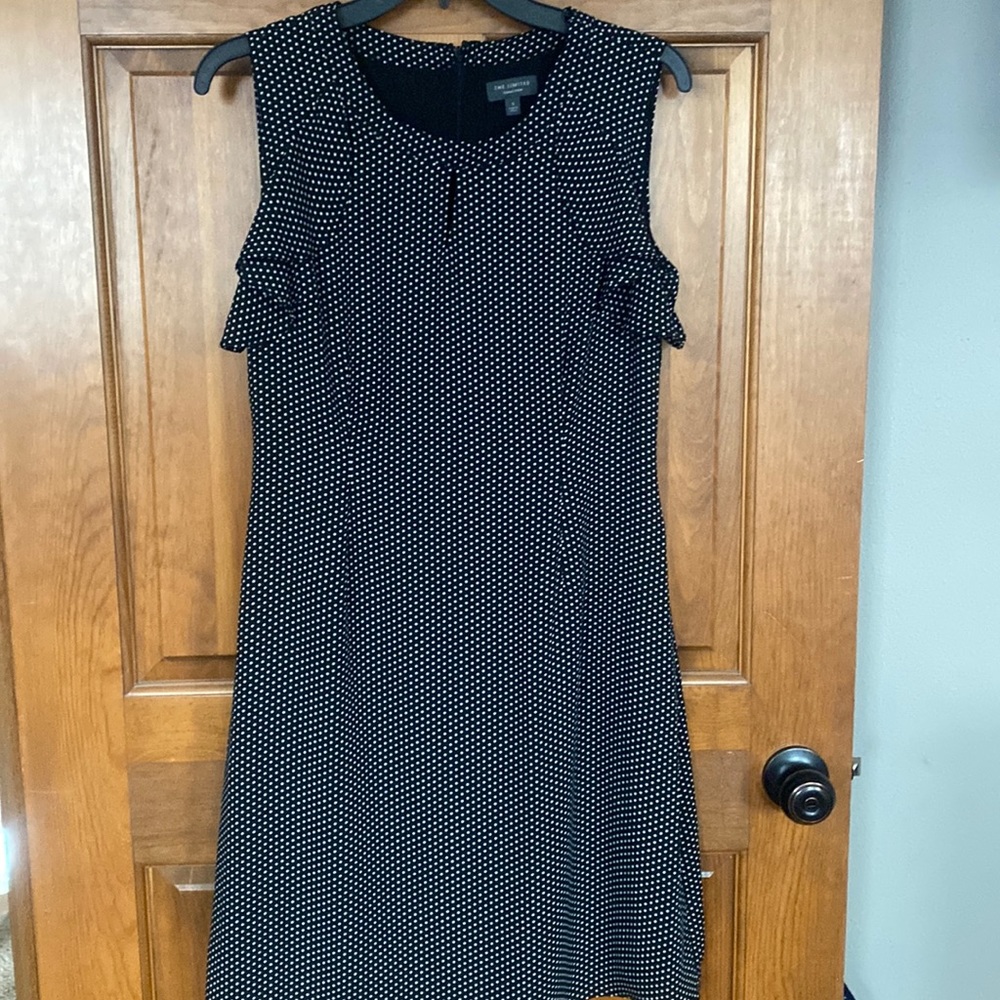 The Limited black/white polka dot dress size small